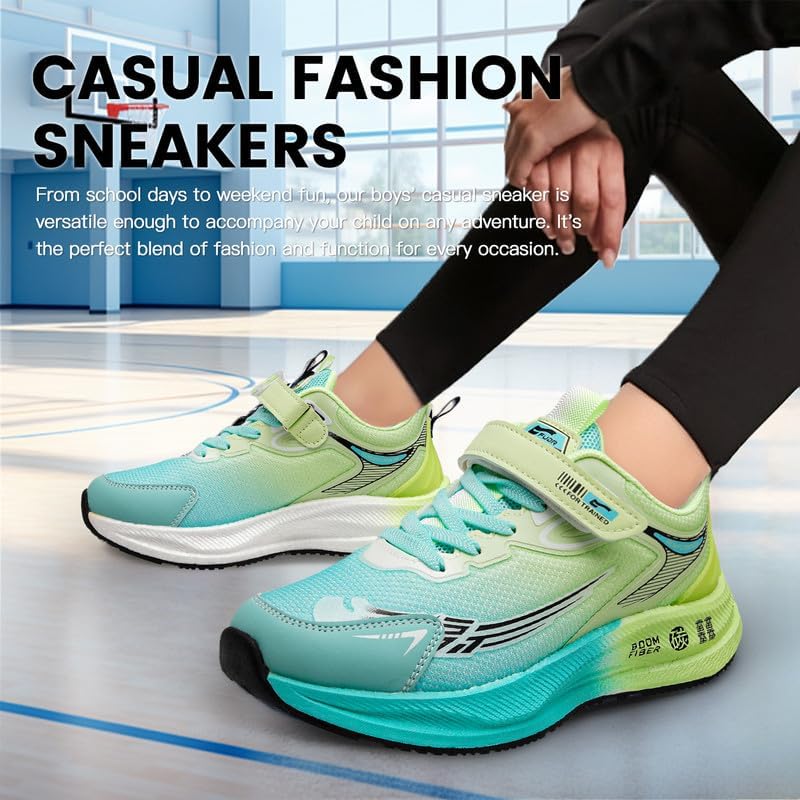 Lucky Kids Kids Sneakers for Sports Lightweight Athletic Shoes Breathable Running Shoes Non Slip Sneakers for Boys and Girls