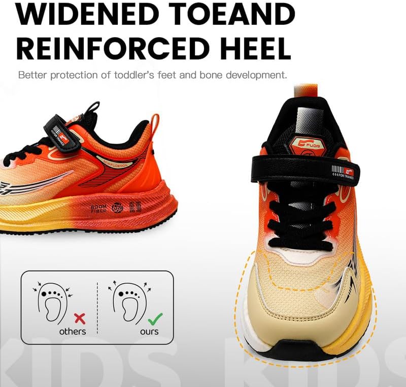 Lucky Kids Kids Sneakers for Sports Lightweight Athletic Shoes Breathable Running Shoes Non Slip Sneakers for Boys and Girls