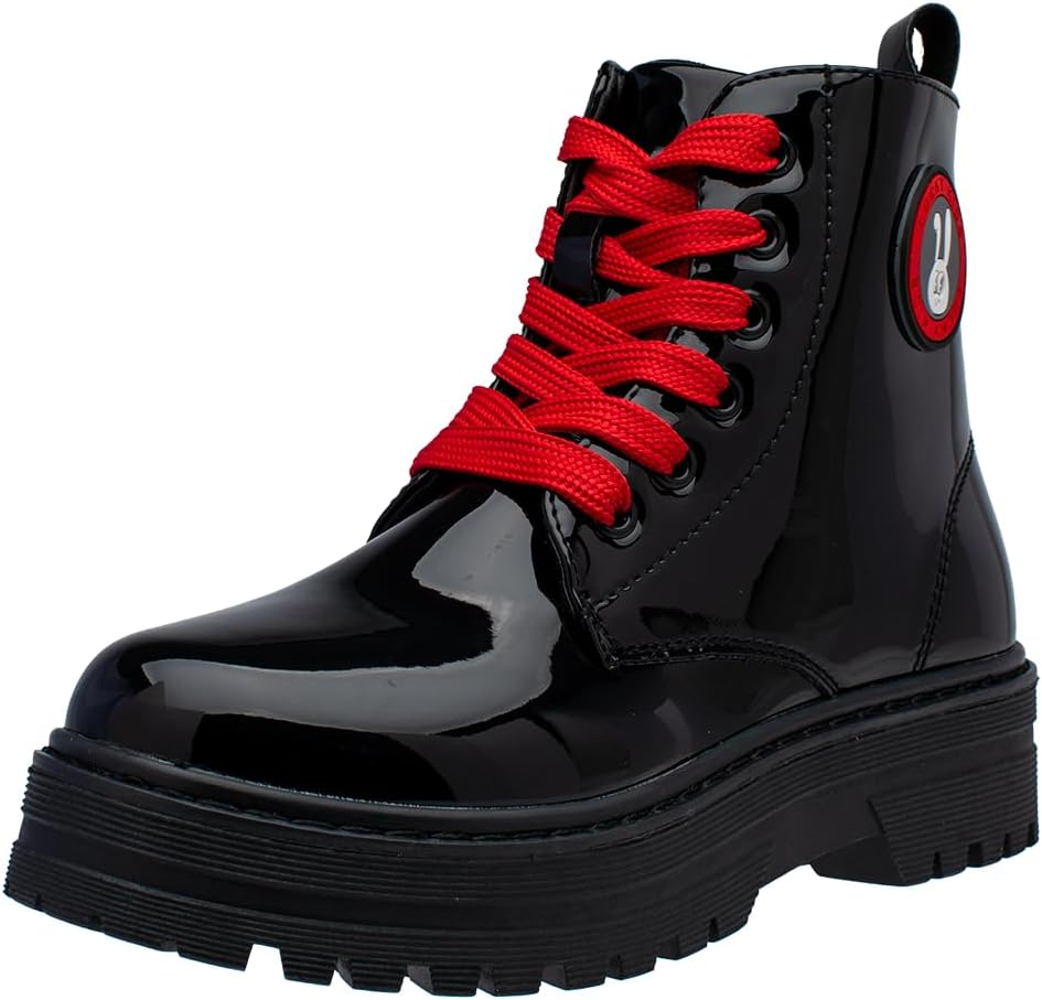 Lucky Kids Stylish Lace-Up & Side-Zip Girls Boots, Non-Slip Sole, Outdoor Walking, Easy Wear for Toddlers/Little Kids