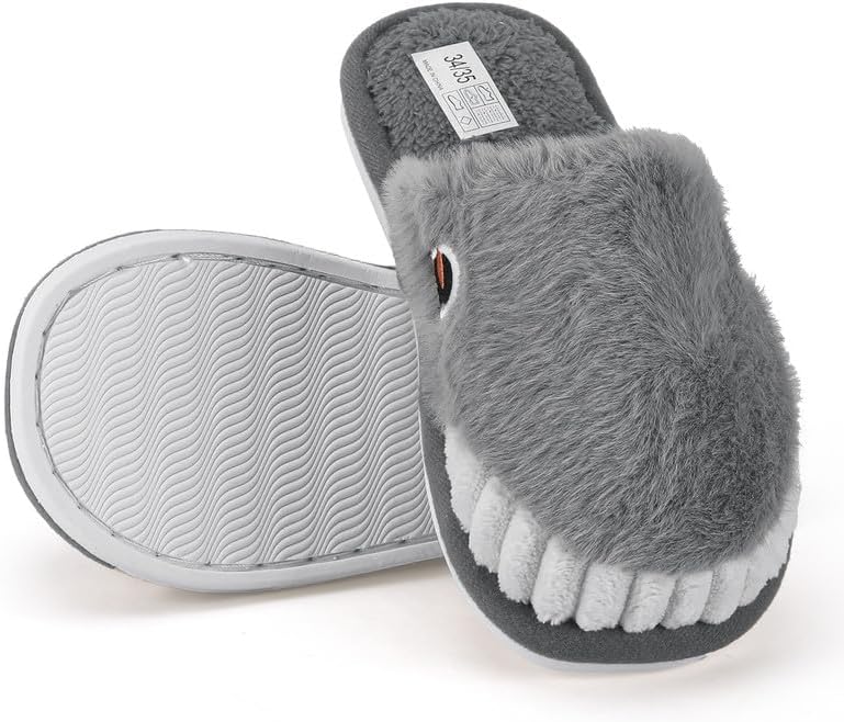Cartoon Slippers for Kids, Funny Animal House Shoes with Non-Slip Sole, Cozy Plush Indoor Comfort Footwear for Boys and Girls