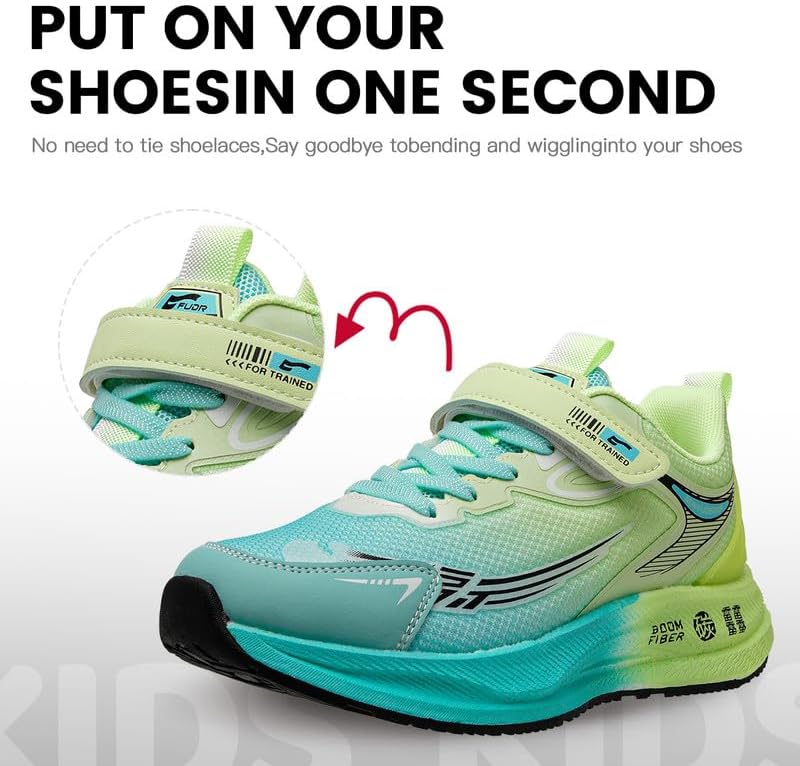 Lucky Kids Kids Sneakers for Sports Lightweight Athletic Shoes Breathable Running Shoes Non Slip Sneakers for Boys and Girls