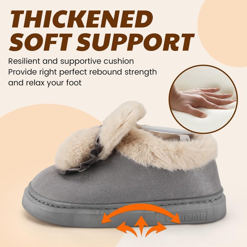 Soft Plush Fuzzy House Slippers for Women and Men – Cozy Comfort Indoor/Outdoor Slippers – Available in Sizes 36 to 41