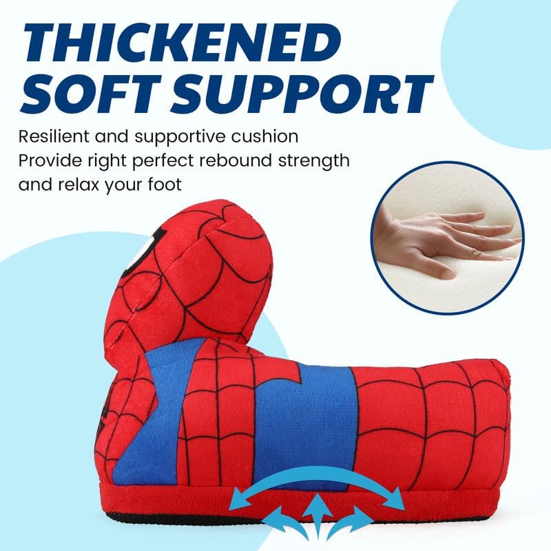 Kids Cute Cartoon Plush Slippers – Soft Warm Fuzzy Indoor Shoes with Anti-Slip Sole, Cozy Winter Slippers for Boys and Girls