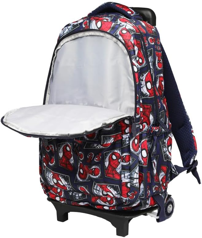 Lucky Kids Children Large Rolling School Bag Student Trolley School Bags with Lunch Bag, Pencil Box Wheeled Backpack Bag Set for Kids
