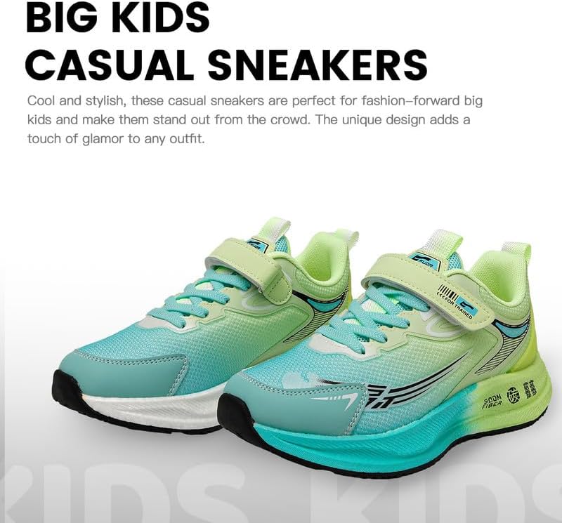 Lucky Kids Kids Sneakers for Sports Lightweight Athletic Shoes Breathable Running Shoes Non Slip Sneakers for Boys and Girls