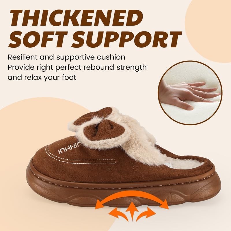 Cartoon Slippers for Kids, Funny Animal House Shoes with Non-Slip Sole, Cozy Plush Indoor Comfort Footwear for Boys and Girls