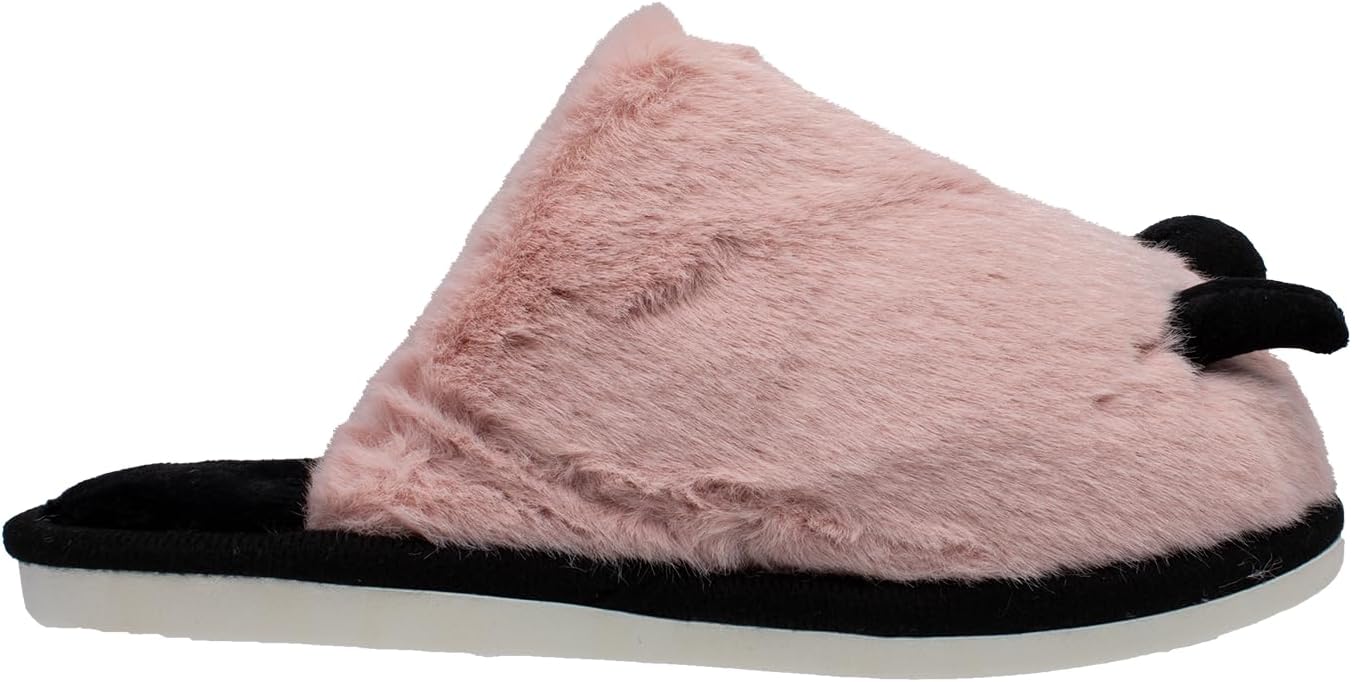 Lucky Kids Unisex Comfy Bedroom Scuff Slippers for Indoor & Outdoor Activities with Cute Animal Paw Design & Anti Skid Rubber Sole for Toddlers/Little Kids