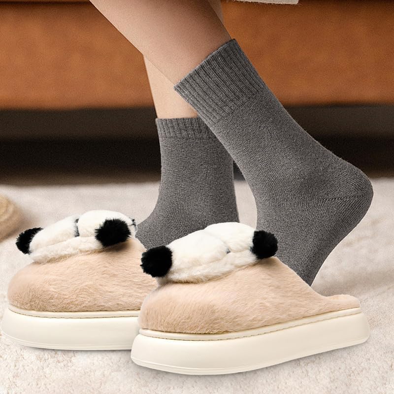 Woman Slippers Winter House Slippers for women Cute Soft Warm Shoes Comfy Home Furry Slippers