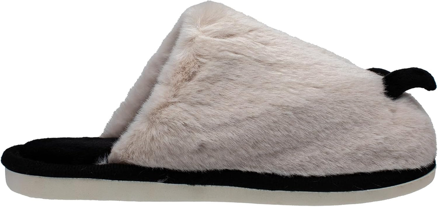 Lucky Kids Unisex Comfy Bedroom Scuff Slippers for Indoor & Outdoor Activities with Cute Animal Paw Design & Anti Skid Rubber Sole for Toddlers/Little Kids