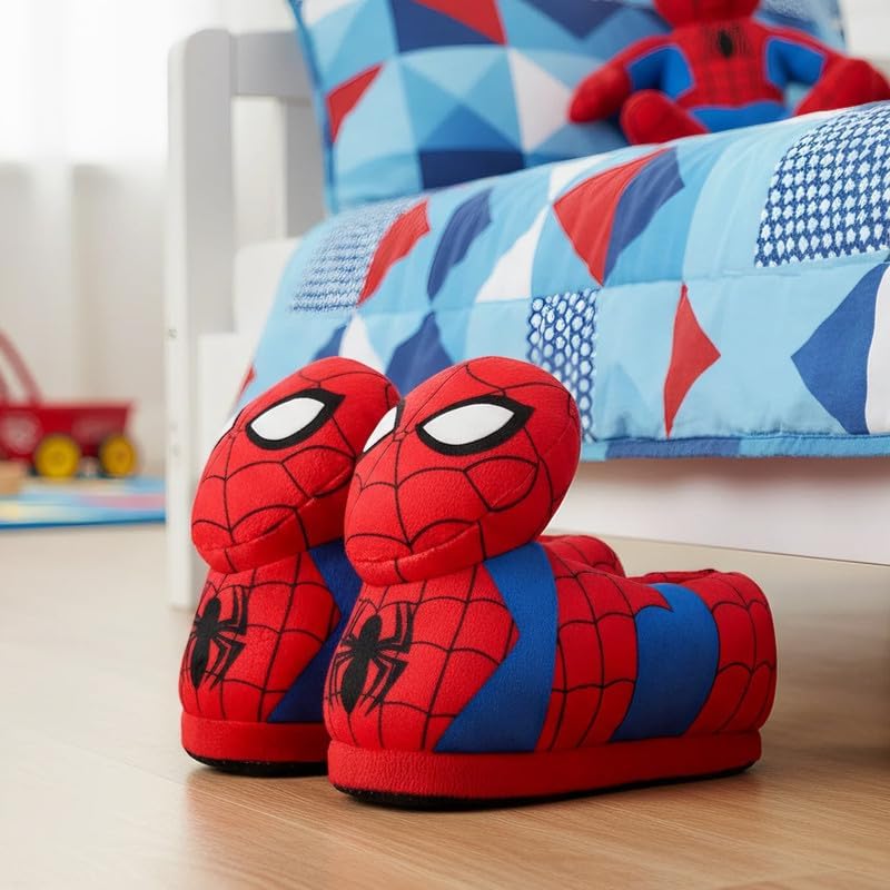 Kids Cute Cartoon Plush Slippers – Soft Warm Fuzzy Indoor Shoes with Anti-Slip Sole, Cozy Winter Slippers for Boys and Girls