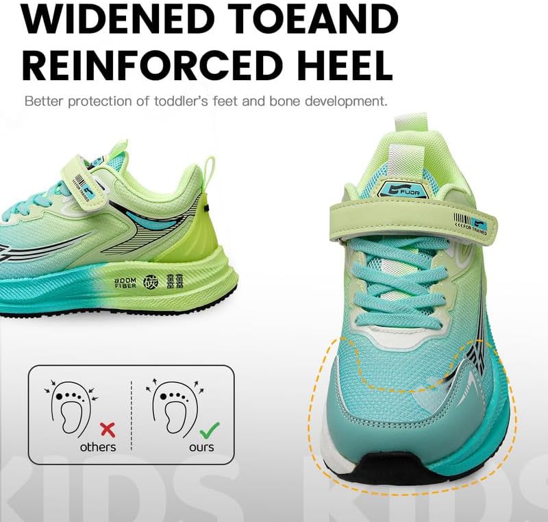Lucky Kids Kids Sneakers for Sports Lightweight Athletic Shoes Breathable Running Shoes Non Slip Sneakers for Boys and Girls