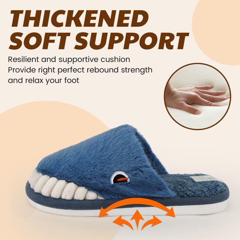 Cartoon Slippers for Kids, Funny Animal House Shoes with Non-Slip Sole, Cozy Plush Indoor Comfort Footwear for Boys and Girls