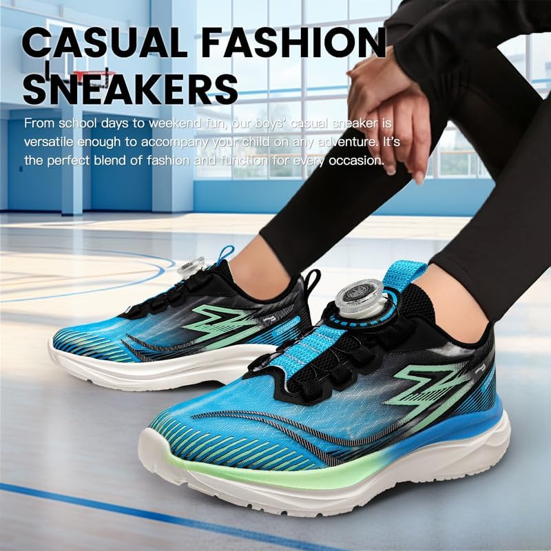 Lucky Kids Kids Sneakers for Sports Lightweight Athletic Shoes Breathable Running Shoes Non Slip Sneakers for Boys and Girls