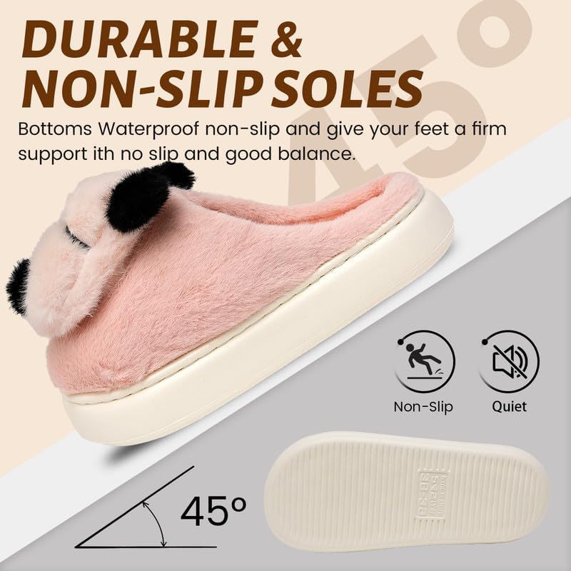 Woman Slippers Winter House Slippers for women Cute Soft Warm Shoes Comfy Home Furry Slippers