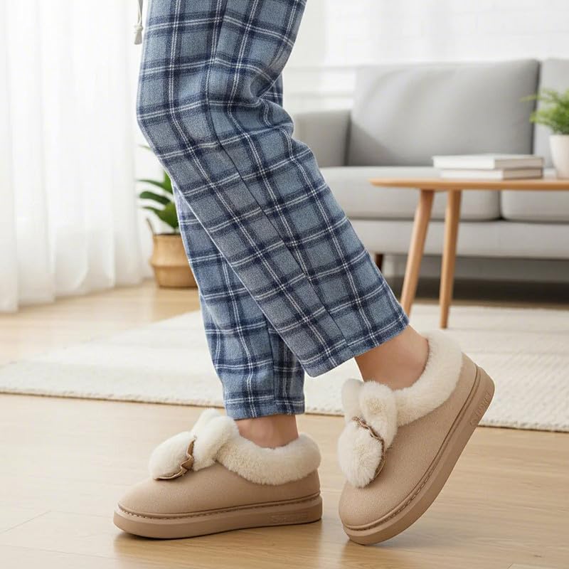 Soft Plush Fuzzy House Slippers for Women and Men – Cozy Comfort Indoor/Outdoor Slippers – Available in Sizes 36 to 41