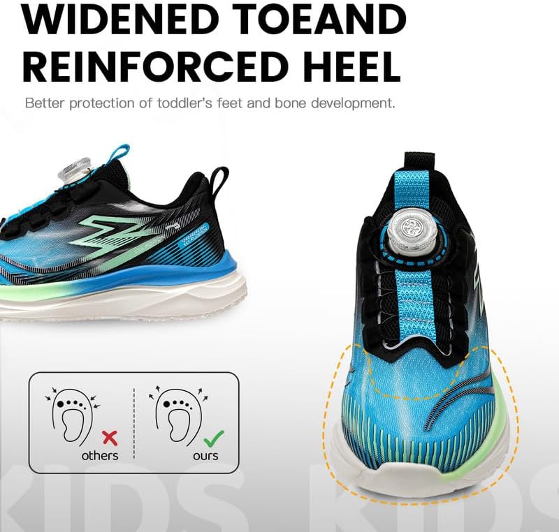 Lucky Kids Kids Sneakers for Sports Lightweight Athletic Shoes Breathable Running Shoes Non Slip Sneakers for Boys and Girls