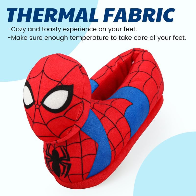 Kids Cute Cartoon Plush Slippers – Soft Warm Fuzzy Indoor Shoes with Anti-Slip Sole, Cozy Winter Slippers for Boys and Girls
