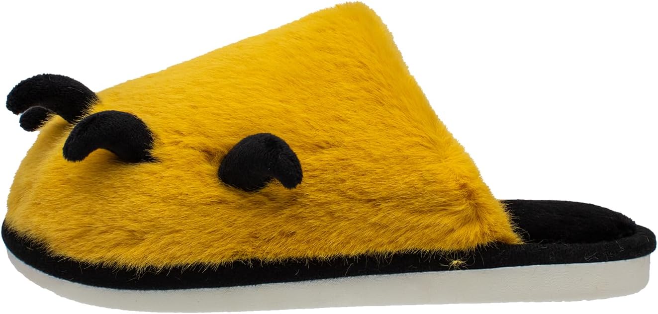 Lucky Kids Unisex Comfy Bedroom Scuff Slippers for Indoor & Outdoor Activities with Cute Animal Paw Design & Anti Skid Rubber Sole for Toddlers/Little Kids