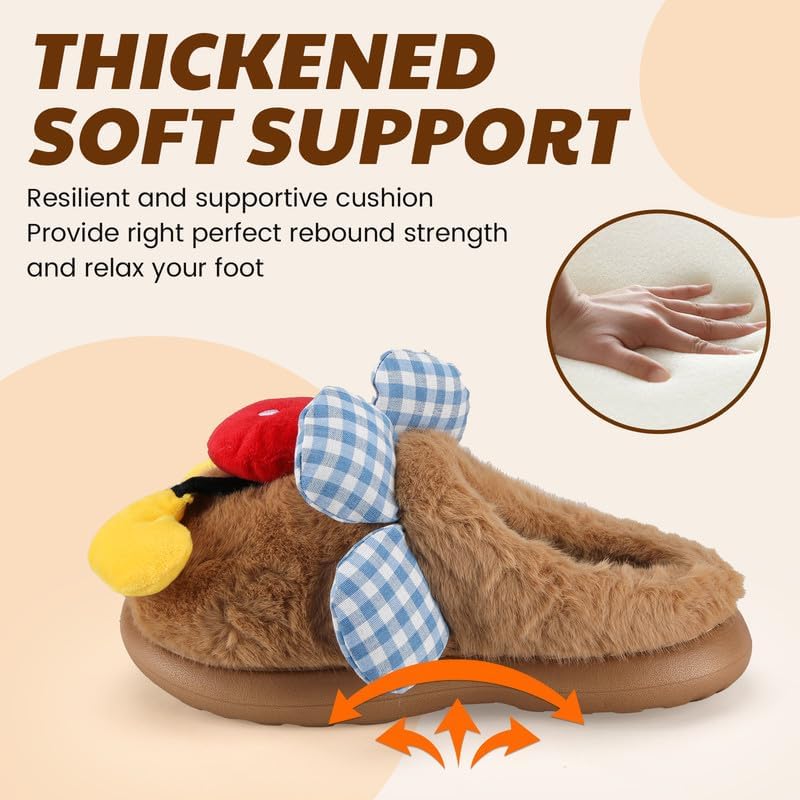 Cozy Plush Fuzzy Slippers for Women and Men - Soft Warm Indoor/Outdoor House Shoes with Non-Slip Sole - Comfortable Winter Gift Idea (Sizes 36-41)