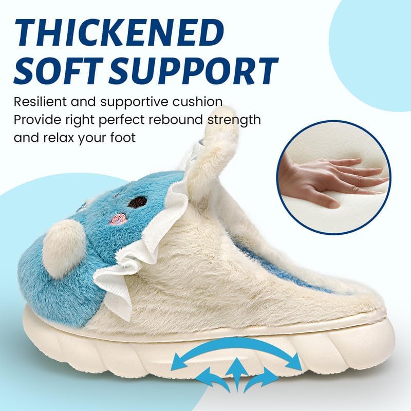 Woman Slippers Winter House Slippers for Women Cute Rabbit Soft Warm Shoes Comfy Home Furry Slippers for Girls