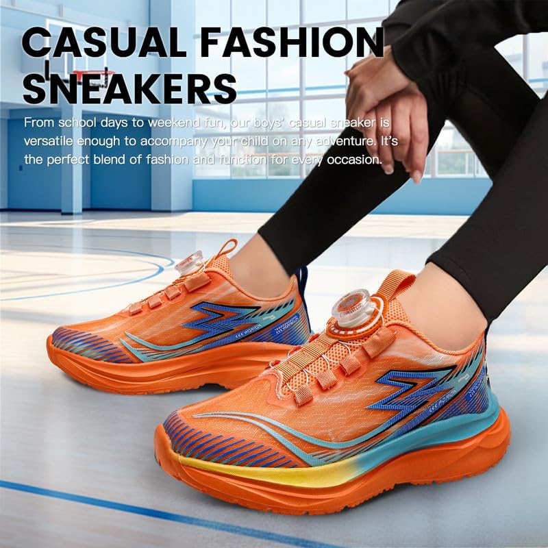 Lucky Kids Kids Sneakers for Sports Lightweight Athletic Shoes Breathable Running Shoes Non Slip Sneakers for Boys and Girls