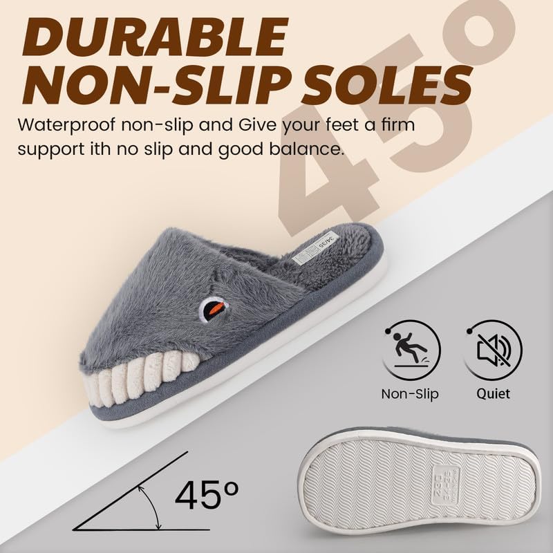 Cartoon Slippers for Kids, Funny Animal House Shoes with Non-Slip Sole, Cozy Plush Indoor Comfort Footwear for Boys and Girls