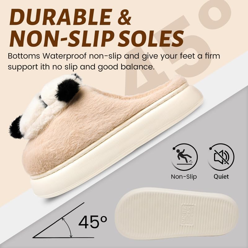 Woman Slippers Winter House Slippers for women Cute Soft Warm Shoes Comfy Home Furry Slippers