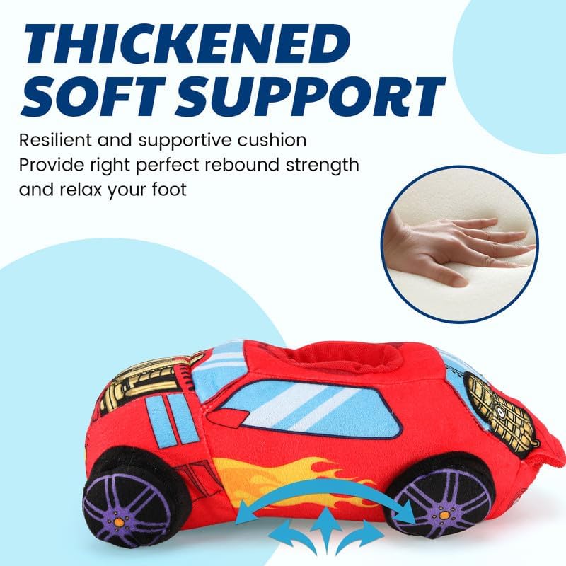 Kids Cute Cartoon Plush Slippers – Soft Warm Fuzzy Indoor Shoes with Anti-Slip Sole, Cozy Winter Slippers for Boys and Girls