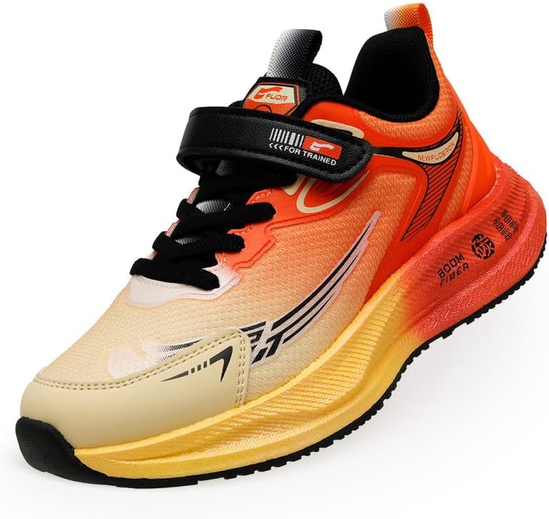 Lucky Kids Kids Sneakers for Sports Lightweight Athletic Shoes Breathable Running Shoes Non Slip Sneakers for Boys and Girls
