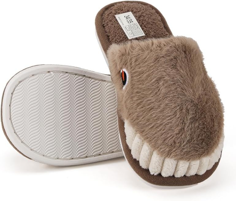Cartoon Slippers for Kids, Funny Animal House Shoes with Non-Slip Sole, Cozy Plush Indoor Comfort Footwear for Boys and Girls