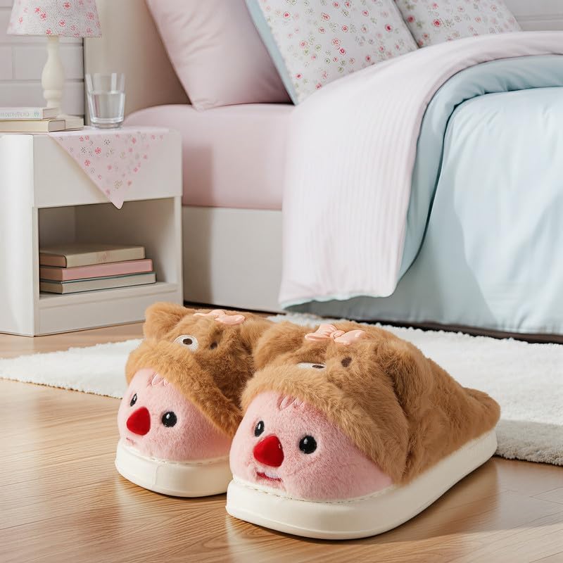 Cozy Plush Fuzzy Slippers for Women and Men - Soft Warm Indoor/Outdoor House Shoes with Non-Slip Sole - Comfortable Winter Gift Idea (Sizes 36-41)