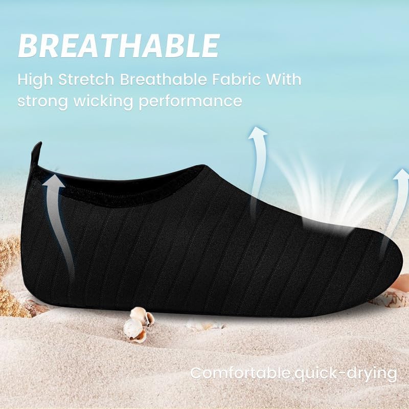 Water Shoes for Men & Women Quick Drying Comfortable Non-Slip Aqua Socks for Beach, Pool Yoga Footwear
