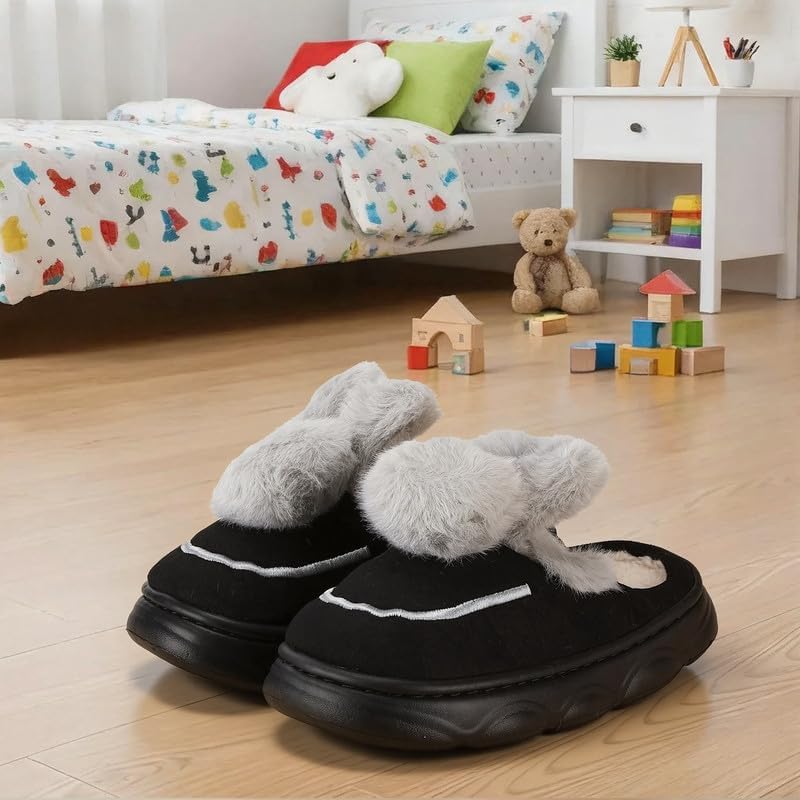 Cartoon Slippers for Kids, Funny Animal House Shoes with Non-Slip Sole, Cozy Plush Indoor Comfort Footwear for Boys and Girls