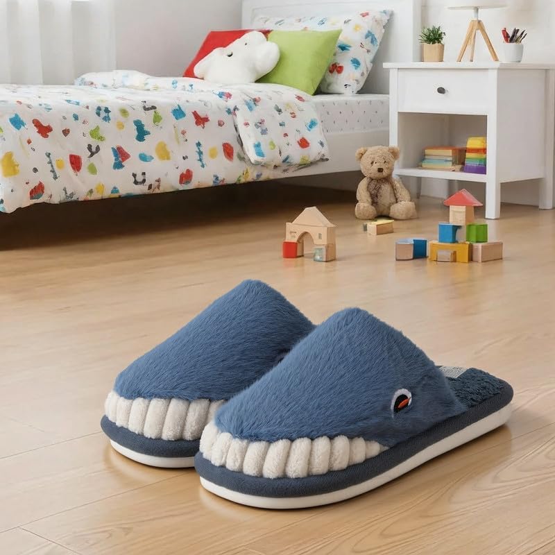 Cartoon Slippers for Kids, Funny Animal House Shoes with Non-Slip Sole, Cozy Plush Indoor Comfort Footwear for Boys and Girls