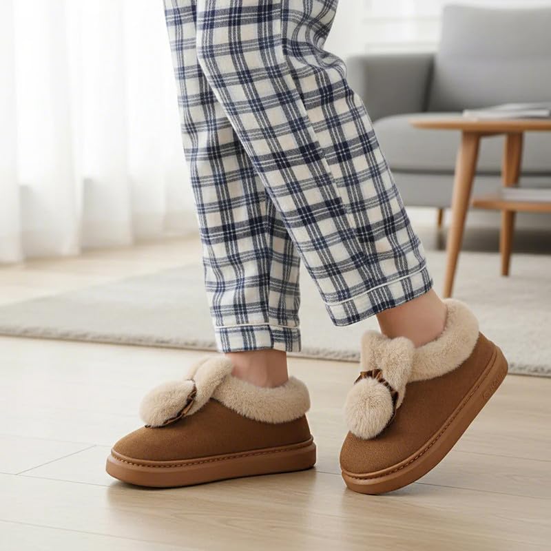 Soft Plush Fuzzy House Slippers for Women and Men – Cozy Comfort Indoor/Outdoor Slippers – Available in Sizes 36 to 41