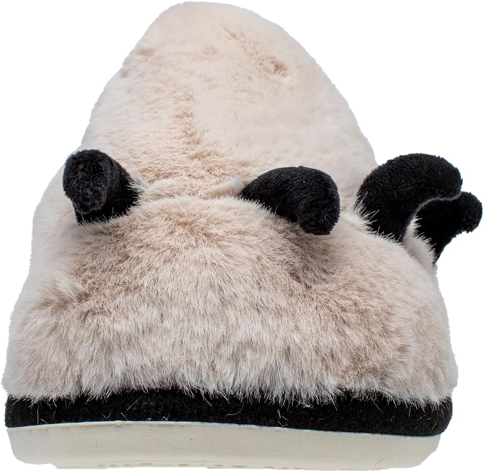 Lucky Kids Unisex Comfy Bedroom Scuff Slippers for Indoor & Outdoor Activities with Cute Animal Paw Design & Anti Skid Rubber Sole for Toddlers/Little Kids