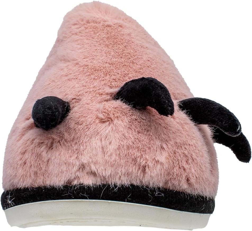 Lucky Kids Unisex Comfy Bedroom Scuff Slippers for Indoor & Outdoor Activities with Cute Animal Paw Design & Anti Skid Rubber Sole for Toddlers/Little Kids