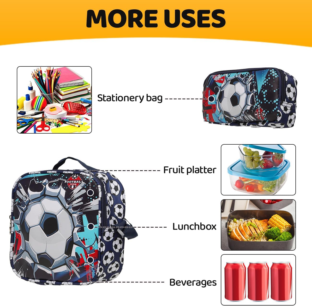 Lucky Kids Children Large Rolling School Bag Student Trolley School Bags with Lunch Bag, Pencil Box Wheeled Backpack Bag Set for Kids