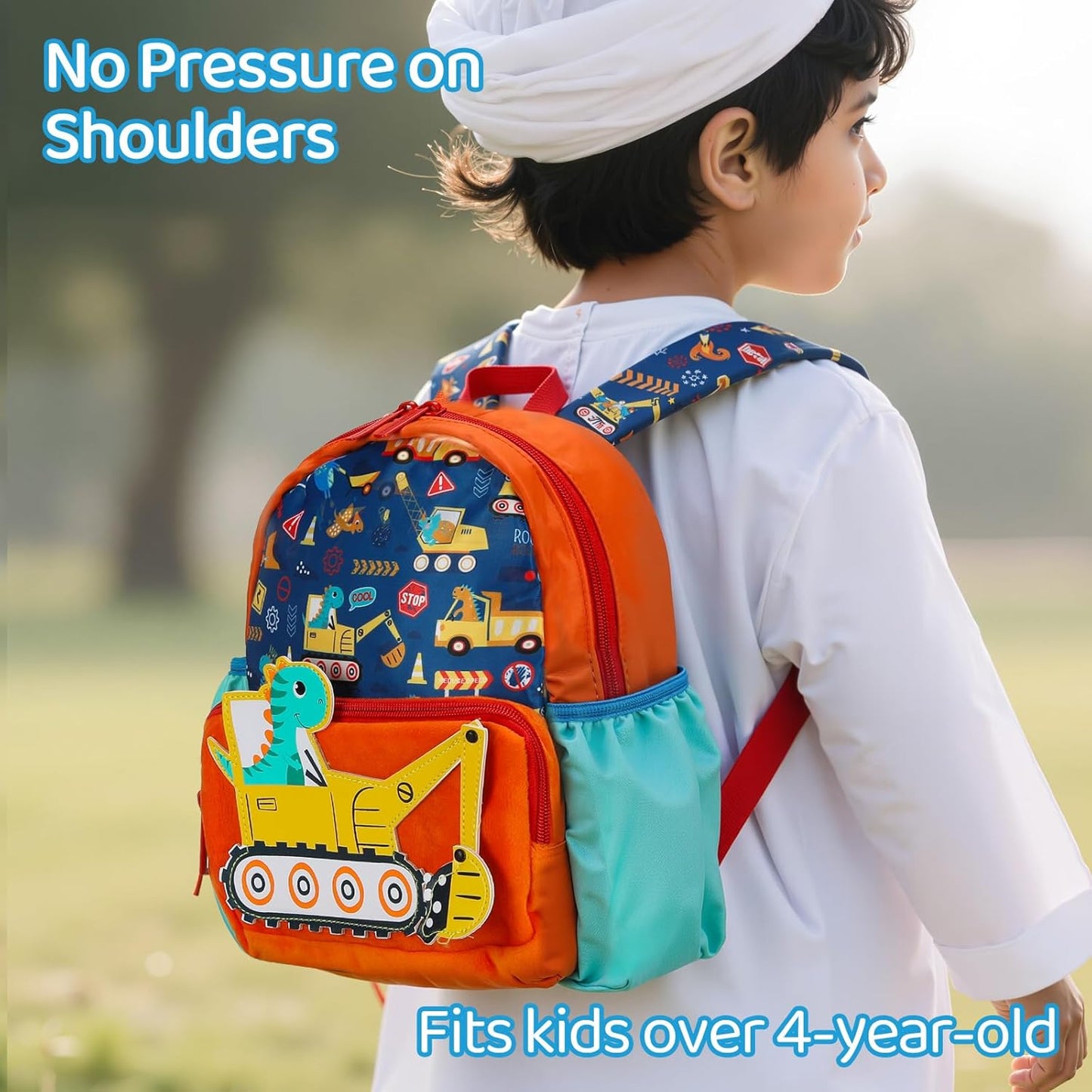 Kids Backpack for Boys Girls – Lightweight Cartoon Toddler School Bag, Preschool Backpack with Comfortable Straps for Children Age