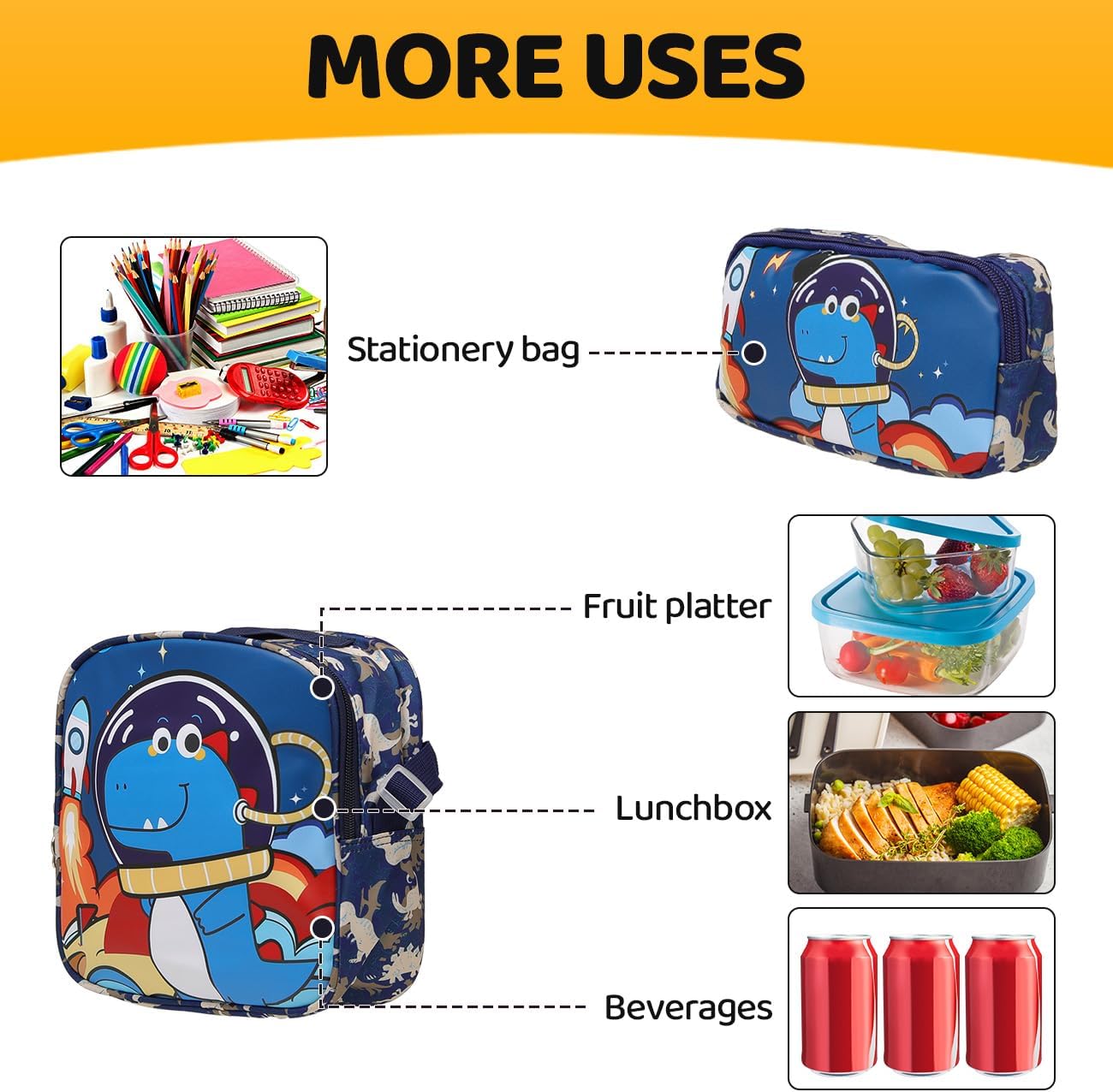 Lucky Kids Children Large Rolling School Bag Student Trolley School Bags with Lunch Bag, Pencil Box Wheeled Backpack Bag Set for Kids
