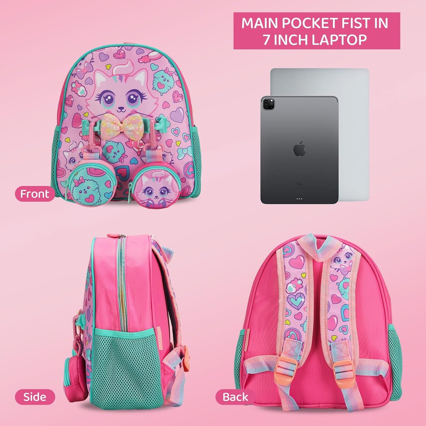Kids Backpack for Boys Girls – Lightweight Cartoon Toddler School Bag, Preschool Backpack with Comfortable Straps for Children Age