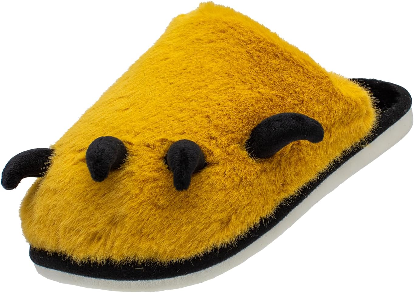 Lucky Kids Unisex Comfy Bedroom Scuff Slippers for Indoor & Outdoor Activities with Cute Animal Paw Design & Anti Skid Rubber Sole for Toddlers/Little Kids