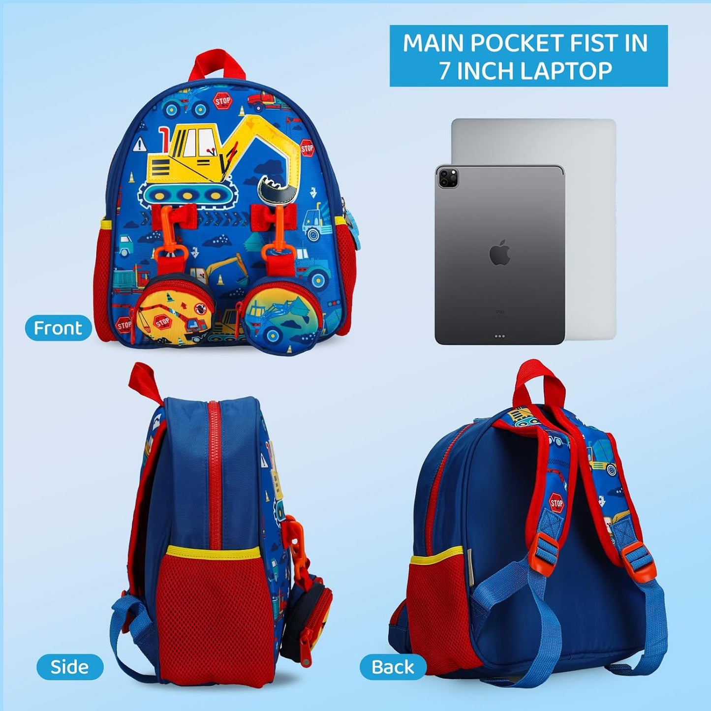 Kids Backpack for Boys Girls – Lightweight Cartoon Toddler School Bag, Preschool Backpack with Comfortable Straps for Children Age
