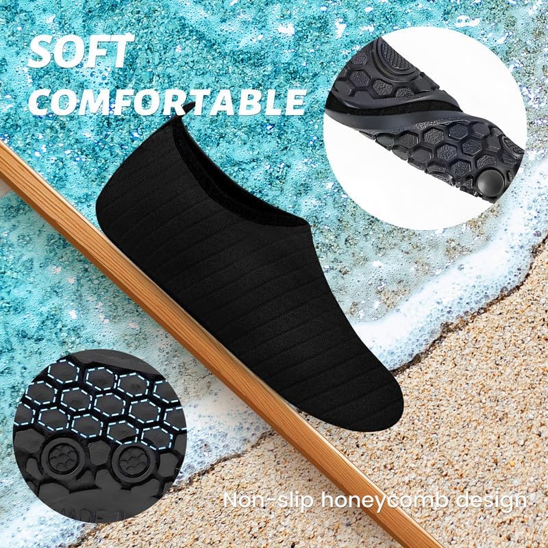 Water Shoes for Men & Women Quick Drying Comfortable Non-Slip Aqua Socks for Beach, Pool Yoga Footwear