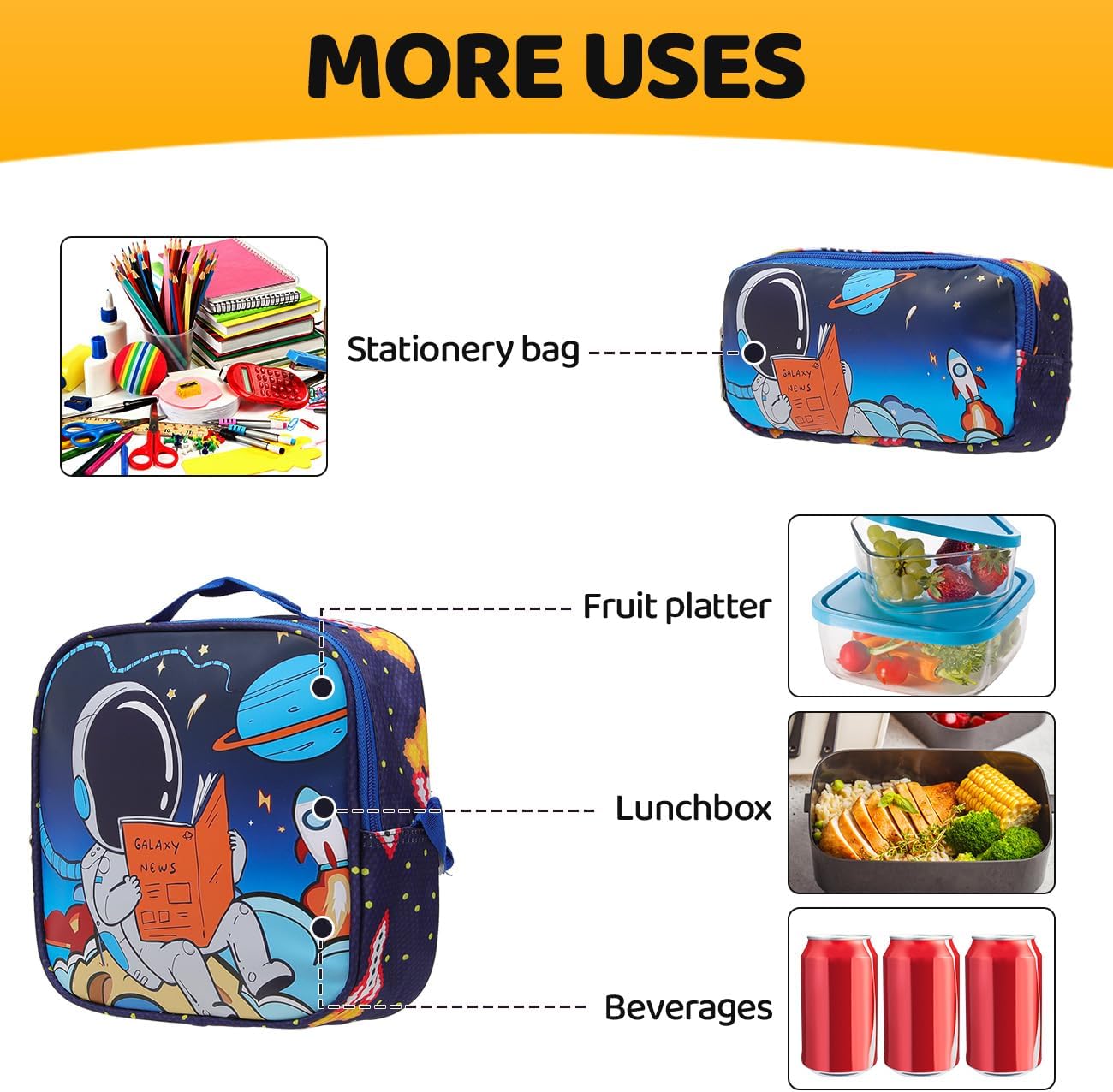 Lucky Kids Children Large Rolling School Bag Student Trolley School Bags with Lunch Bag, Pencil Box Wheeled Backpack Bag Set for Kids