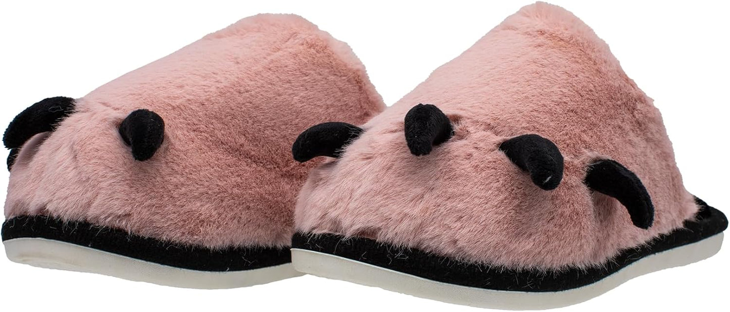 Lucky Kids Unisex Comfy Bedroom Scuff Slippers for Indoor & Outdoor Activities with Cute Animal Paw Design & Anti Skid Rubber Sole for Toddlers/Little Kids