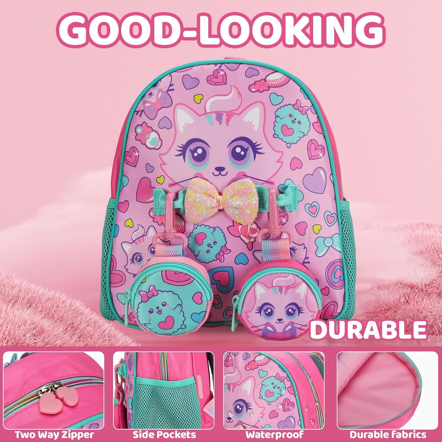 Kids Backpack for Boys Girls – Lightweight Cartoon Toddler School Bag, Preschool Backpack with Comfortable Straps for Children Age