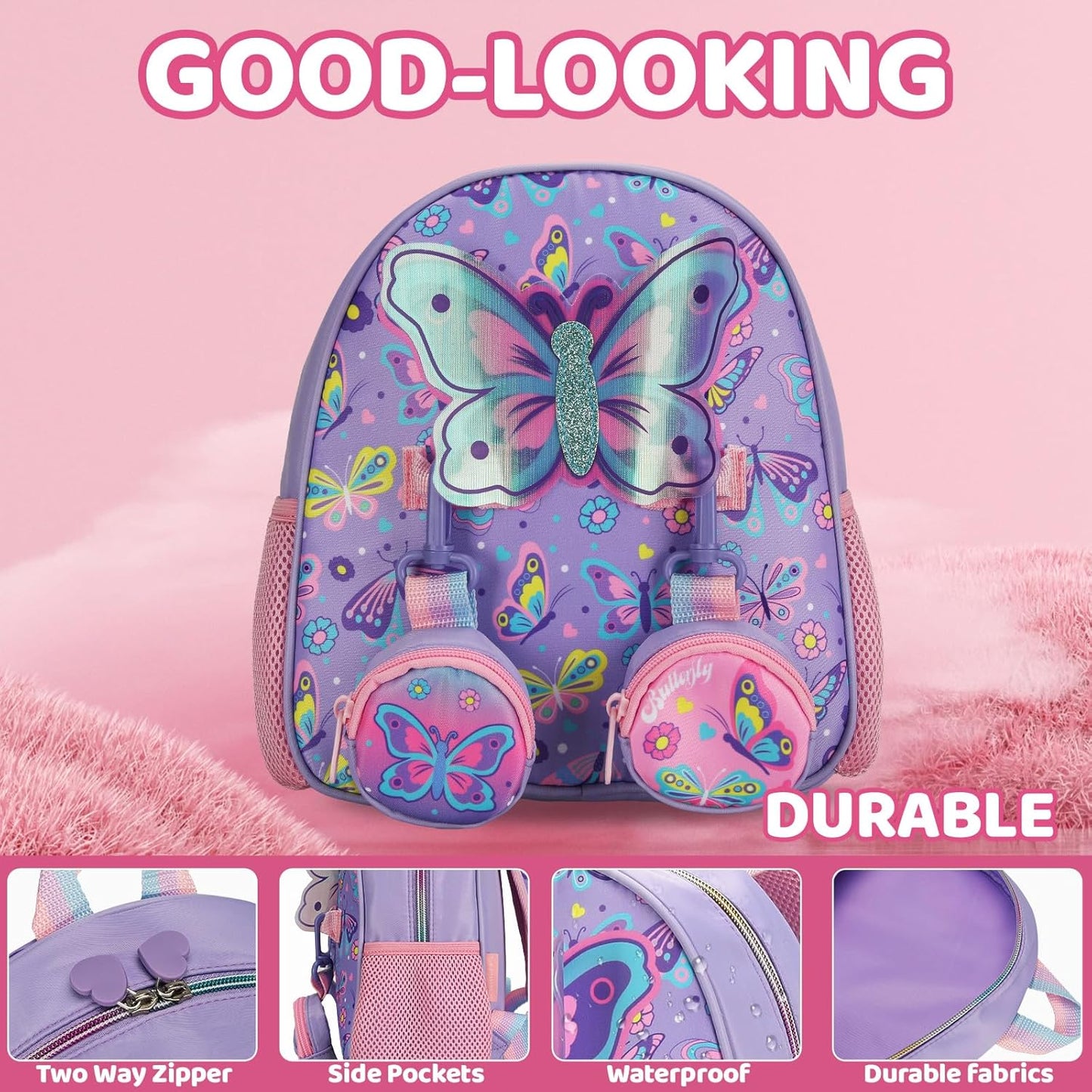 Kids Backpack for Boys Girls – Lightweight Cartoon Toddler School Bag, Preschool Backpack with Comfortable Straps for Children Age