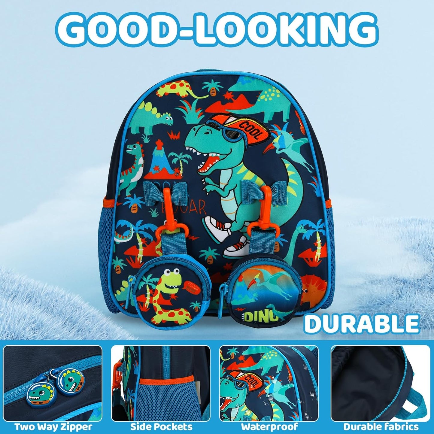 Kids Backpack for Boys Girls – Lightweight Cartoon Toddler School Bag, Preschool Backpack with Comfortable Straps for Children Age
