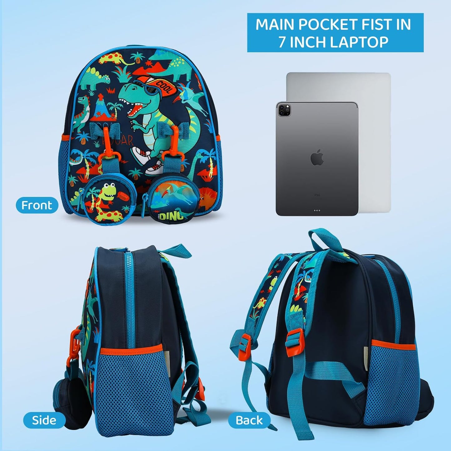 Kids Backpack for Boys Girls – Lightweight Cartoon Toddler School Bag, Preschool Backpack with Comfortable Straps for Children Age